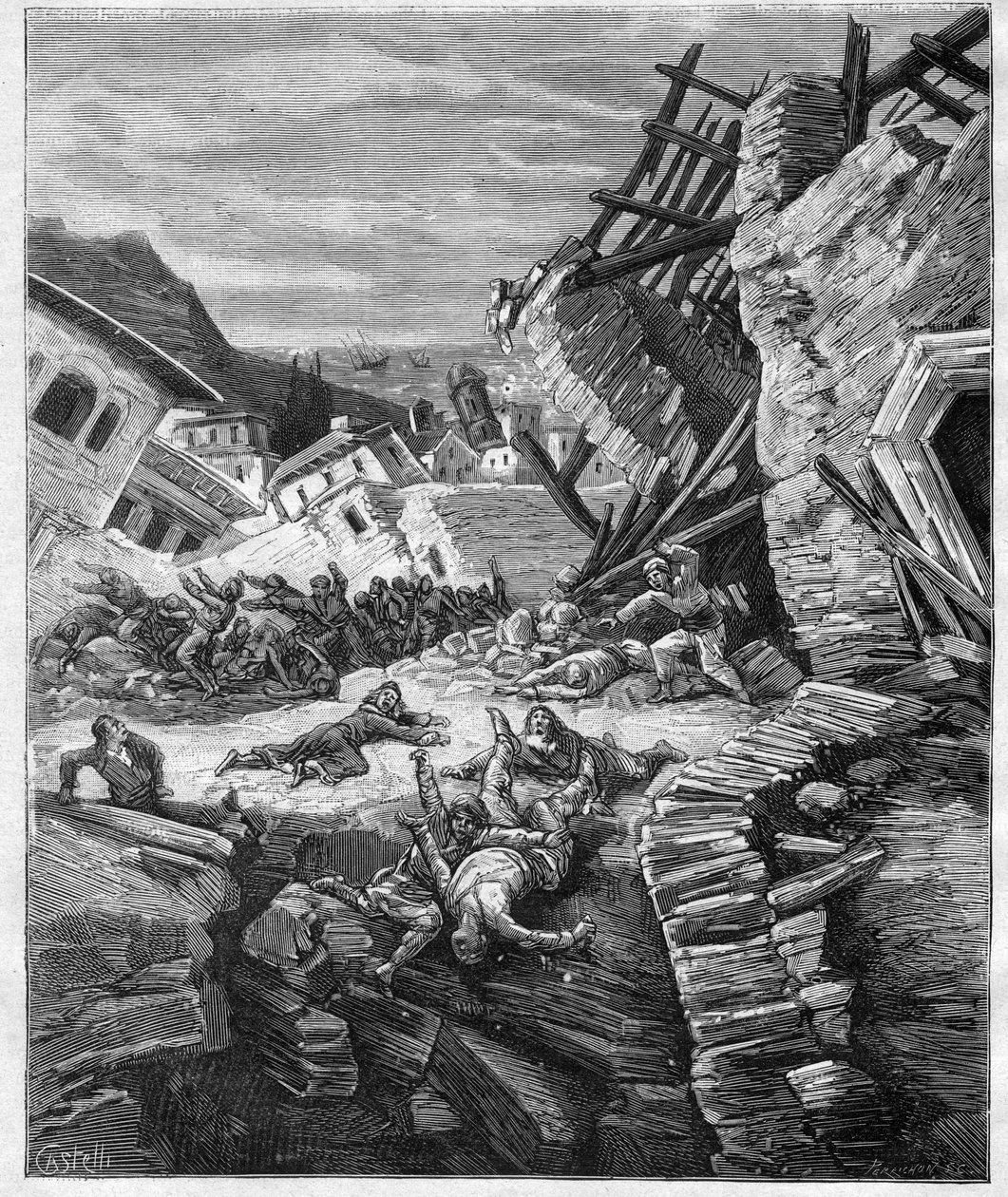 1881年希俄斯地震-希腊-希俄斯地震 作者 未知艺术家