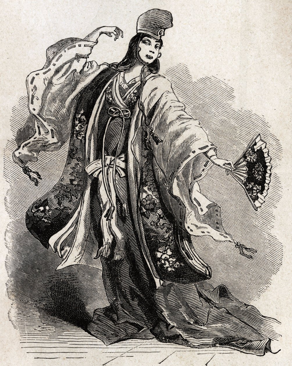 镰仓宫廷的一名舞者，镰仓是幕府将军源赖元（1147-1199）在其政治权力超过天皇（日本天皇）时选择的首都，在太平洋上创造了一个新的政治、经济和艺术中心。 作者 未知艺术家