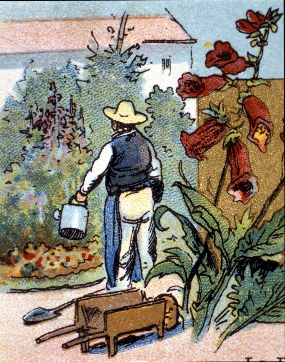 A gardener, chromolithography 作者 未知艺术家