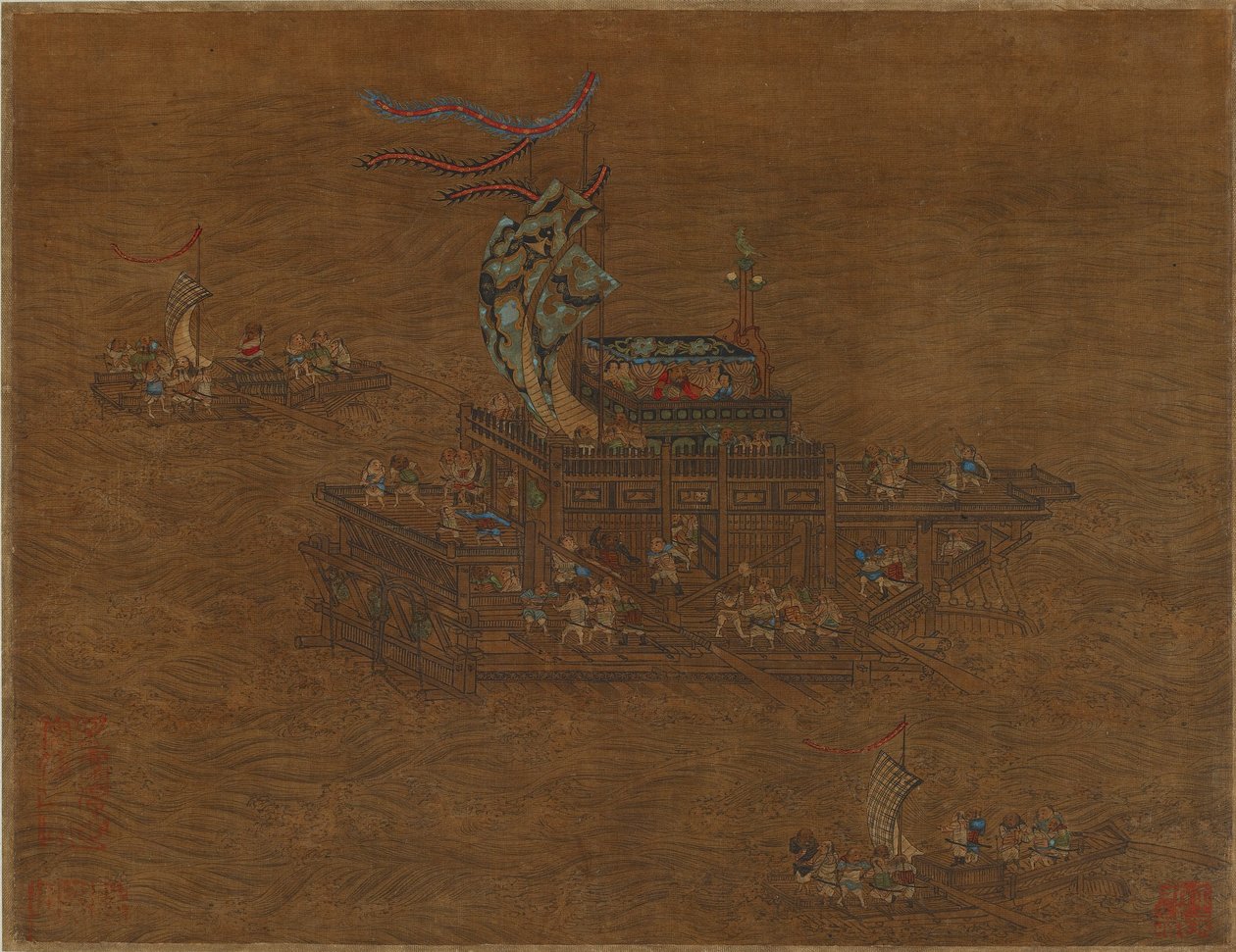 海上的皇家驳船 作者 未知艺术家