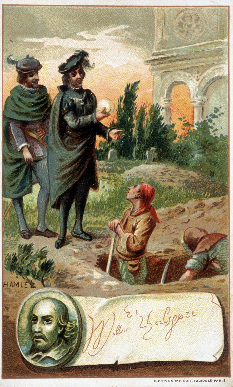 A scene of “Hamlet” by William Shakespeare - chromo. late 19th century 作者 未知艺术家