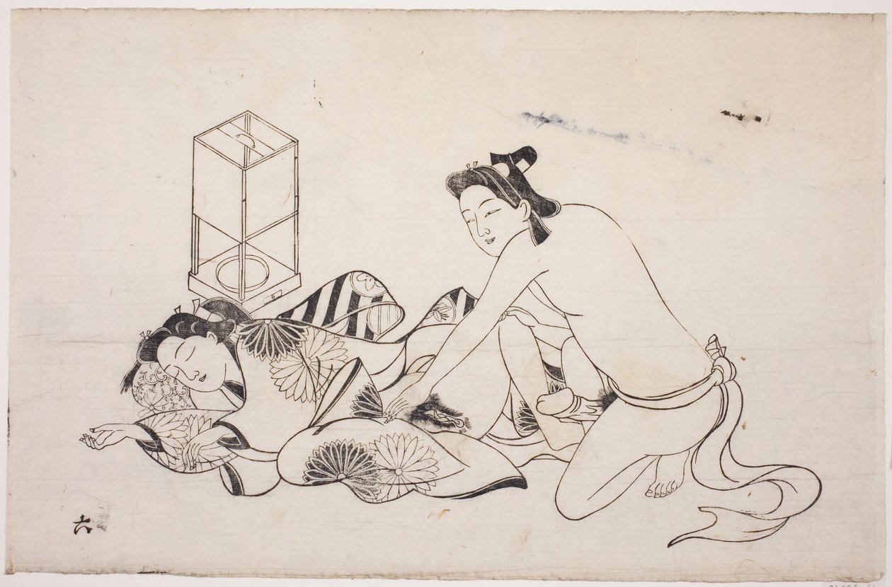 春宫画册上的一张纸 作者 未知艺术家