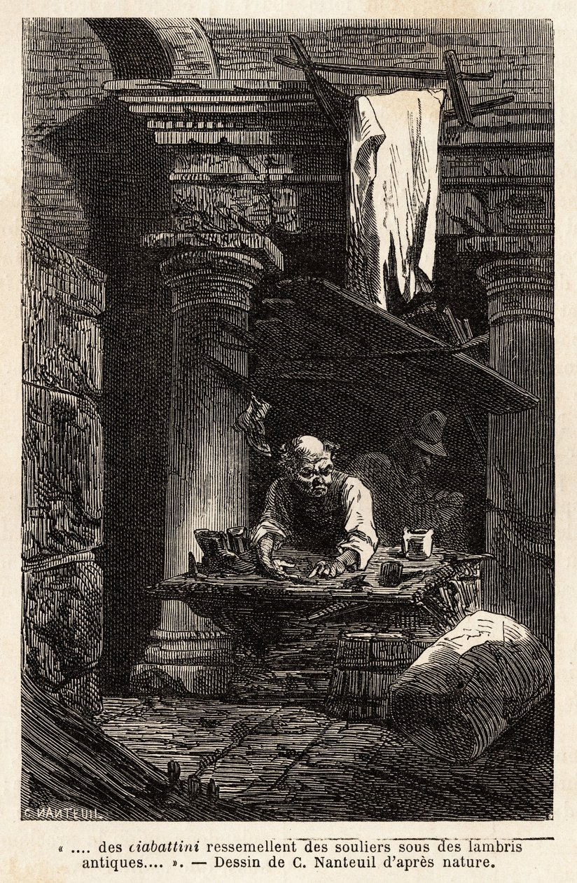 Wogulitsa mabokosi panja, ali ndi uvuni wake wanyamula, chojambula chodziwika bwino ku puerta del sol, ku Madrid. Lolembedwa ndi Gustave Dore (1832-1883) posonyeza ulendo wake wopita ku Spain, ndi Ch. Davillier (mkonzi), mu 1862, lofalitsidwa mu "" Le tour 作者 未知艺术家