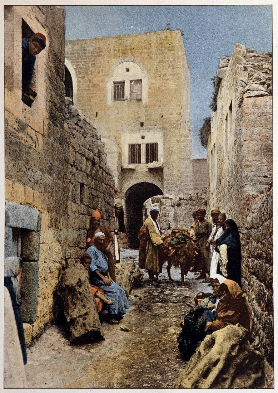 A street in Bethlehem, late 19th century 作者 未知艺术家