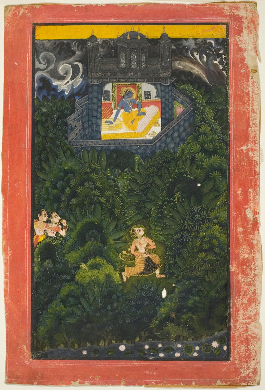 Abhisarika Nayika（奔向爱人的女主角） 作者 未知艺术家