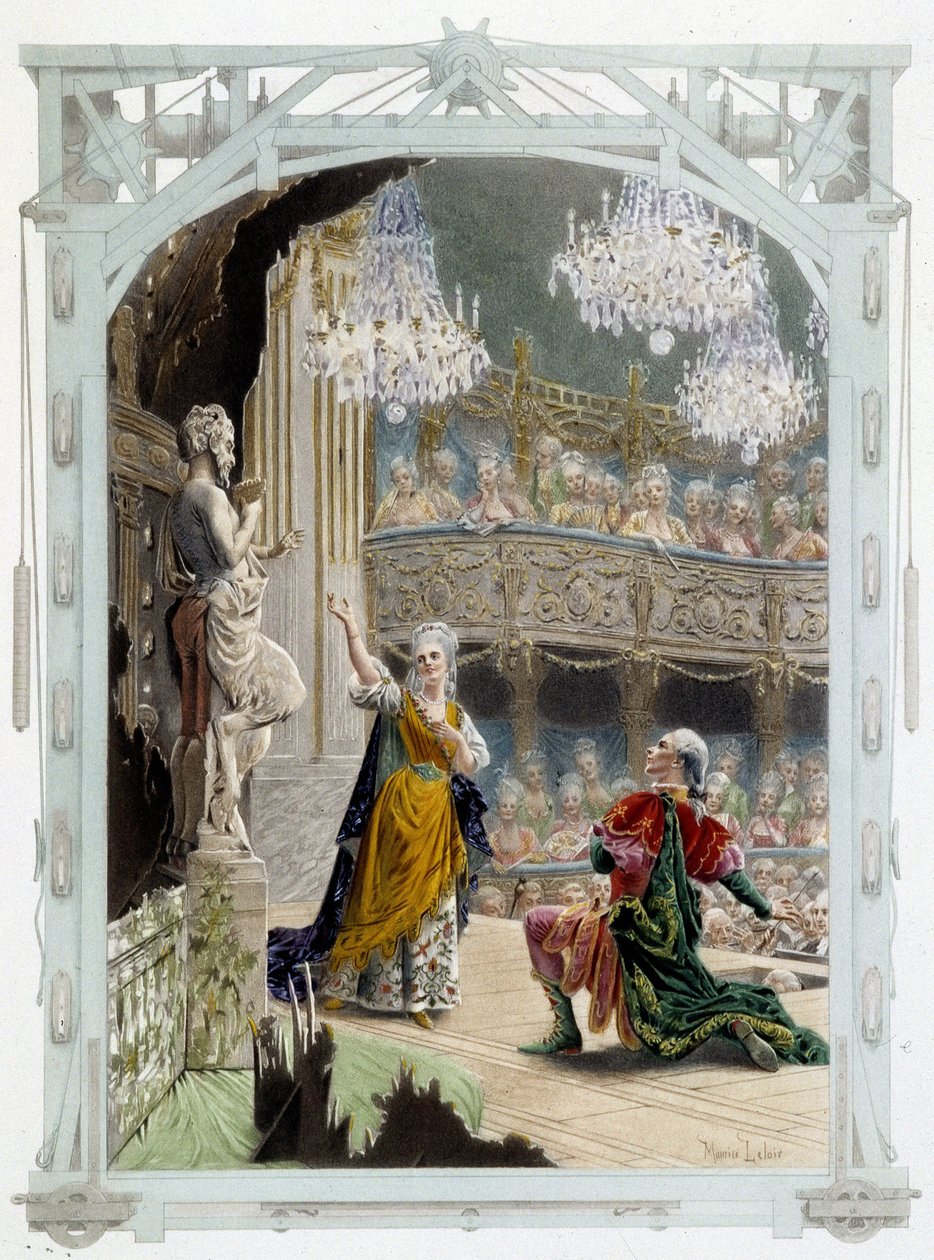 Actors on a theatre scene - in “” A woman of quality in the century passes”” 作者 未知艺术家