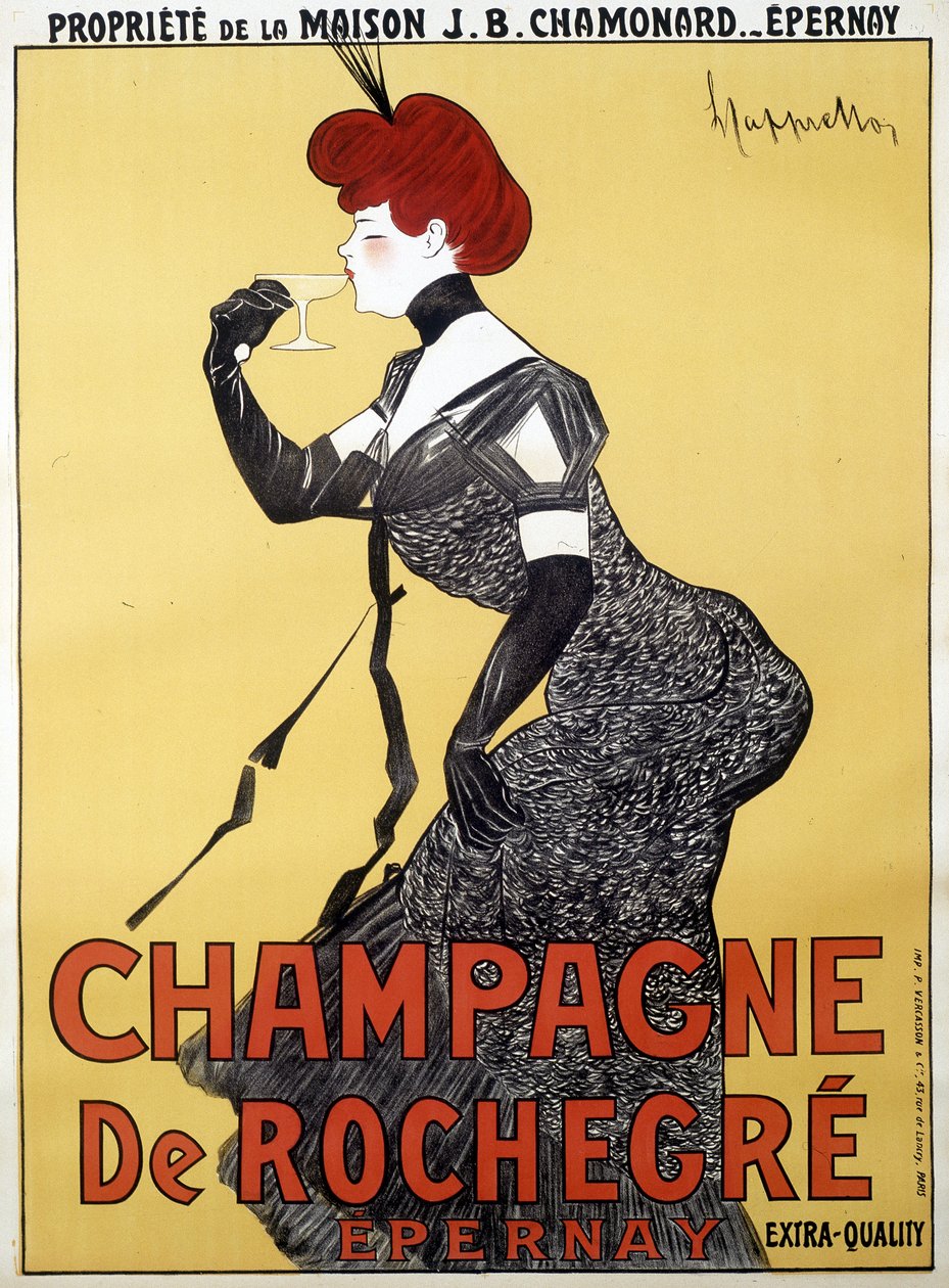 Champagne de Rochegre 的广告海报 - Leonetto Cappiello（1875-1942），19 世纪末 作者 未知艺术家