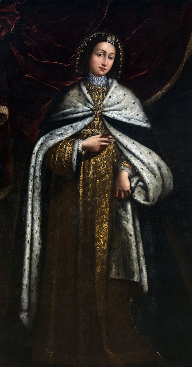 萨瓦伯爵彼得二世（Pierre II de Savoie）的妻子 Agnes of Faucigny（1268 年去世） - 佚名 - 17 世纪 - 布面油画 作者 未知艺术家