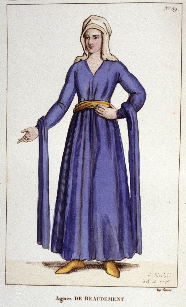 Agnès De Baudement，布赖恩夫人（1130-1218）。 作者 未知艺术家