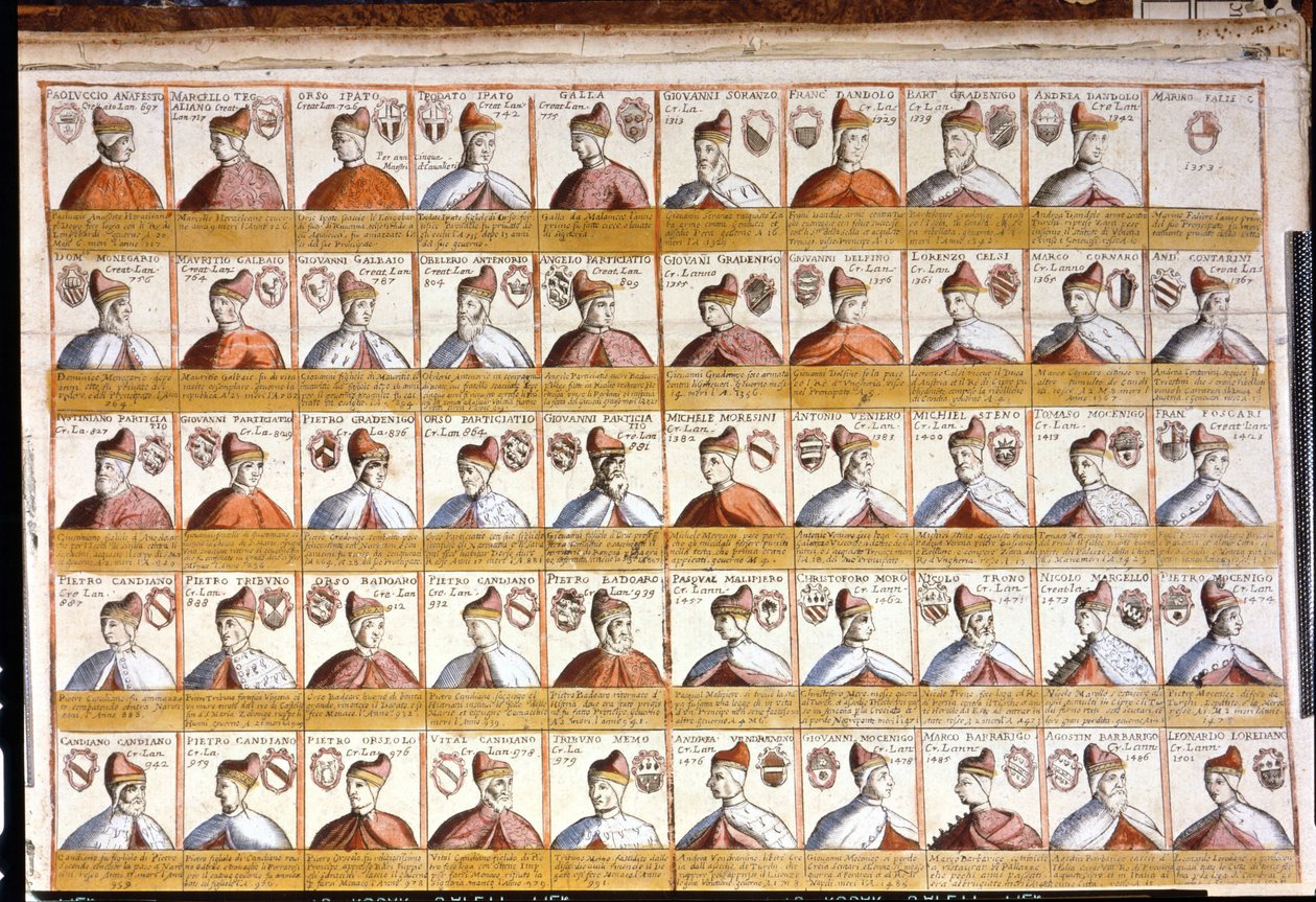 All the doges of Venice until 1501. Bibl. Marciana. Venice 作者 未知艺术家