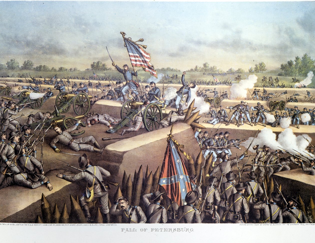 美国内战（1861 - 1865年）。弗雷德里克斯堡或玛丽高地第二次战役（弗吉尼亚州） 5月3日 作者 未知艺术家