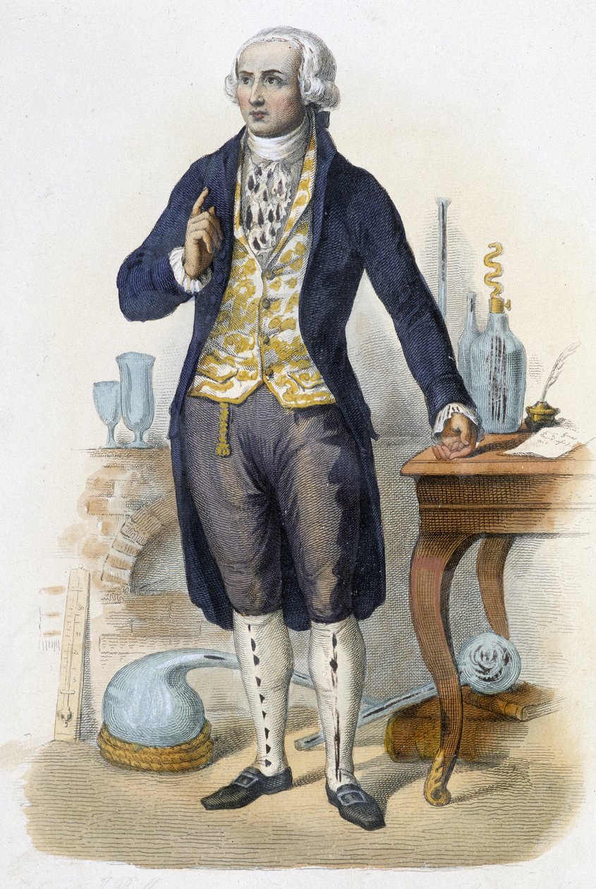 Antoine Laurent de Lavoisier - 在“Le Plutarque francais”中。 巴黎门内谢特 作者 未知艺术家