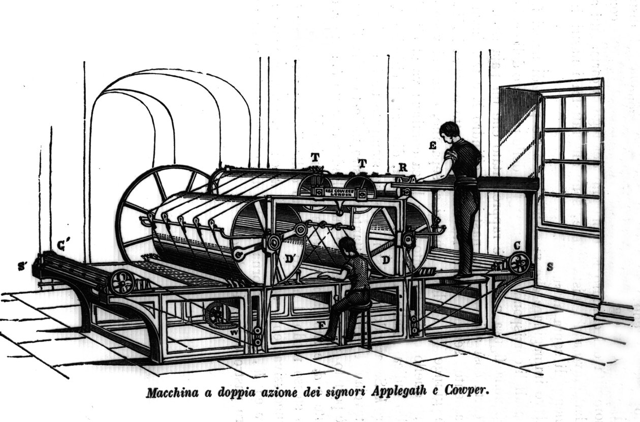 Appelgate 和 Cowper 双动印刷。 1896 年。 作者 未知艺术家