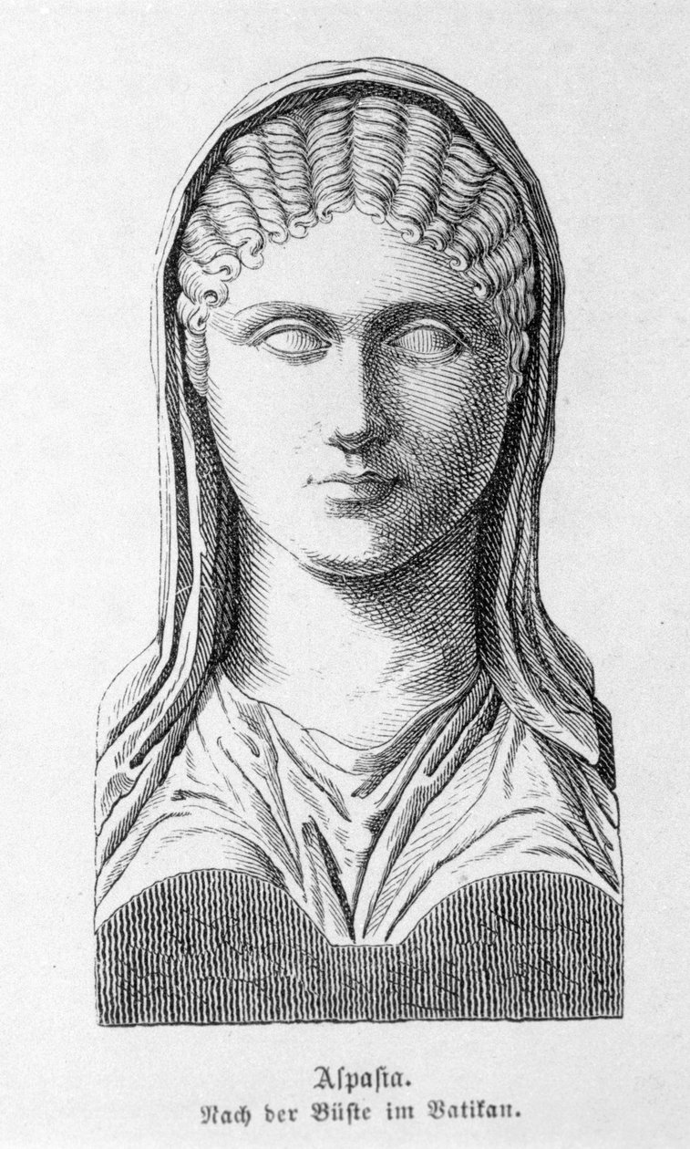 Aspasia of Miletus, mistress of Pericles. 作者 未知艺术家