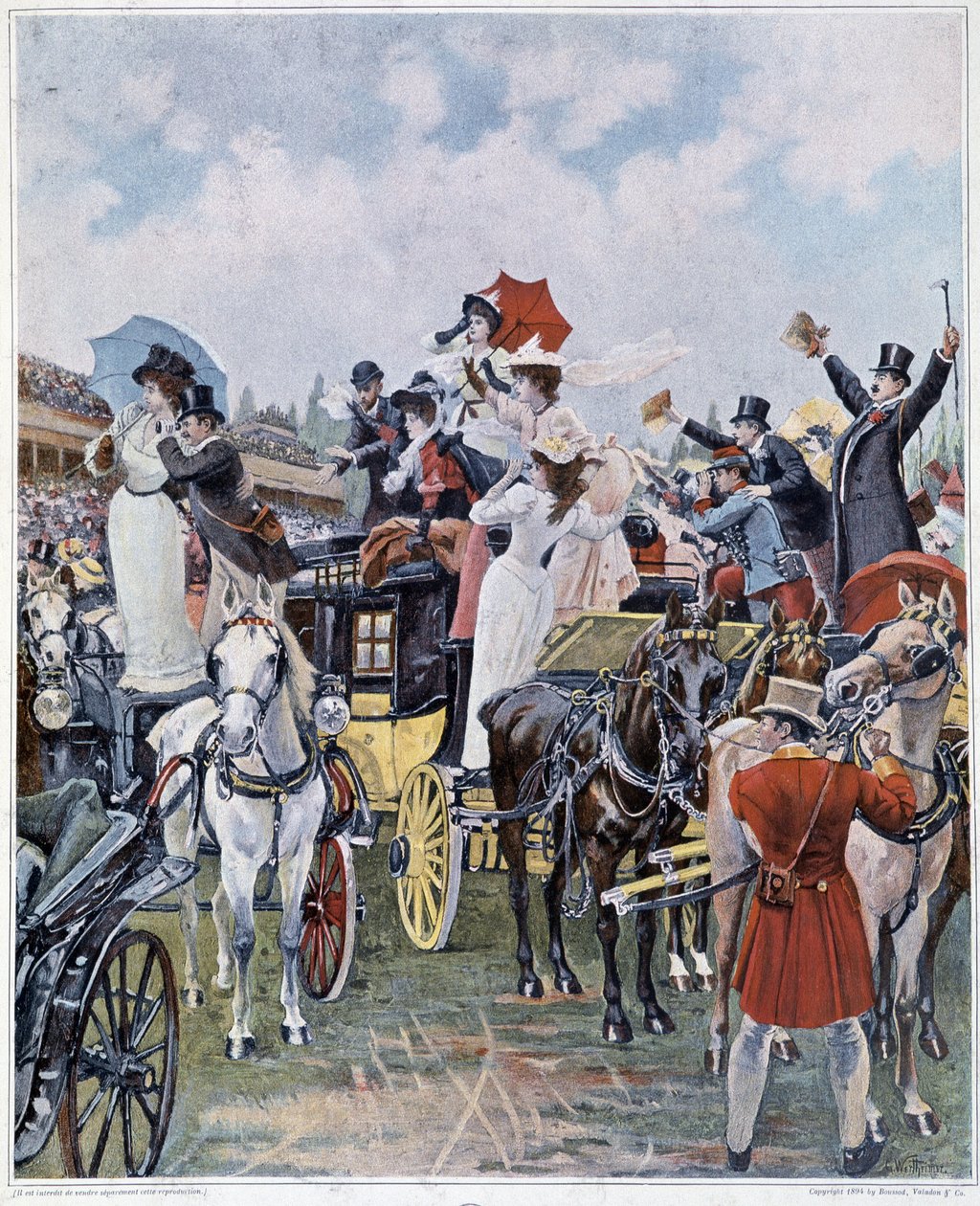 At the races: the arrival of the favorite 作者 未知艺术家
