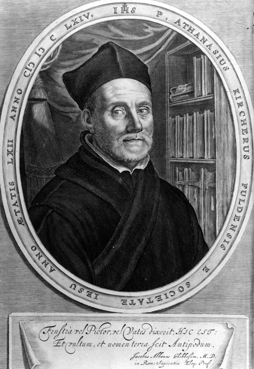 Athanasius Kircher (1601 - 1680)，耶稣会士，东方学家和德国学者 - 雕刻 sd 18 世纪 作者 未知艺术家