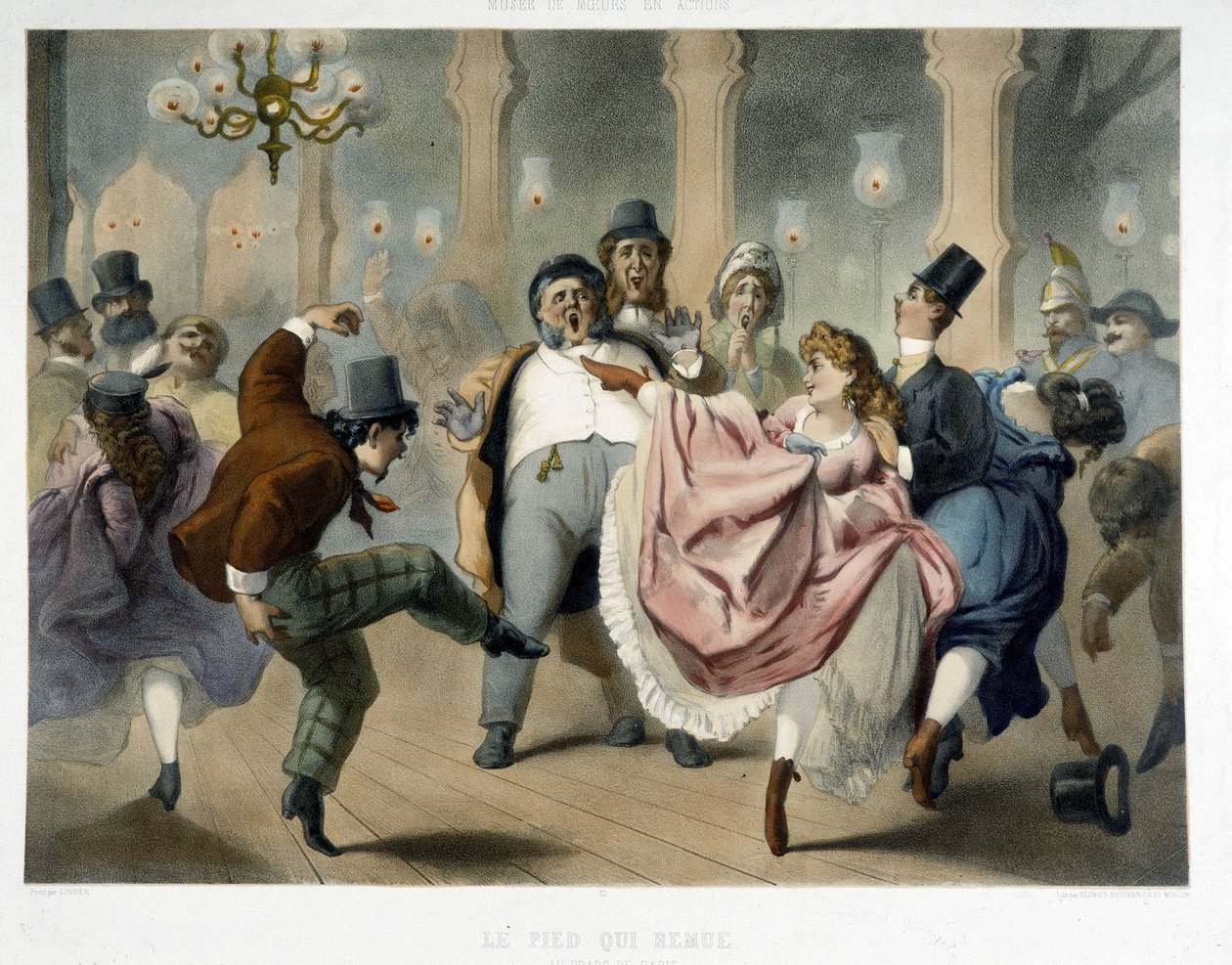 Bal de Paris: The quadrille, the foot moving at the Prado, around 1860 作者 未知艺术家