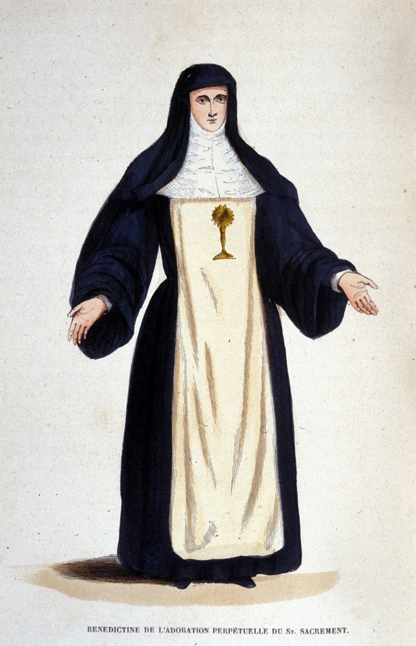 Benedictine of the perpetual adoration of the Blessed Sacrament, an order founded by Catherine de Bar in Paris in 1654. 作者 未知艺术家