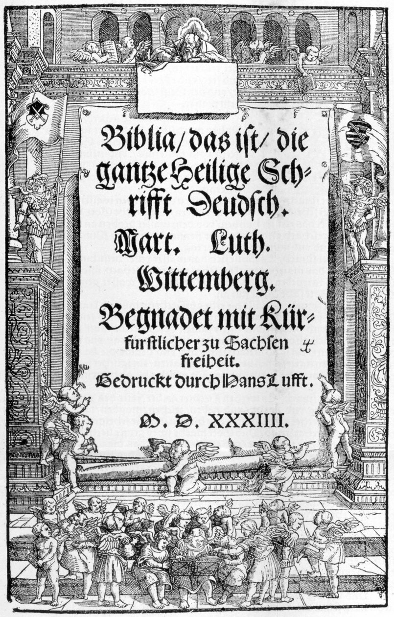 Bible of Luther. 1534. Wittenberg. Civica Biblioteca Sormani. Milan 作者 未知艺术家
