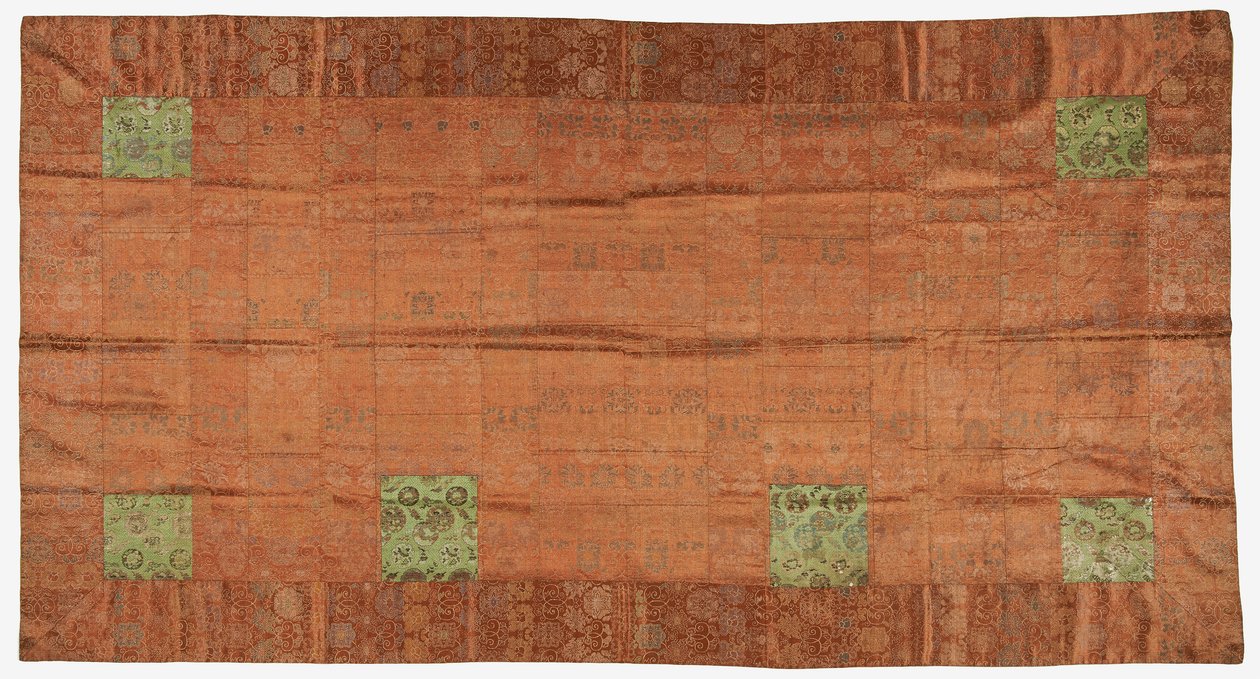 锦缎，丝绸。佛教僧侣的袍子，有补丁；kesa 作者 未知艺术家