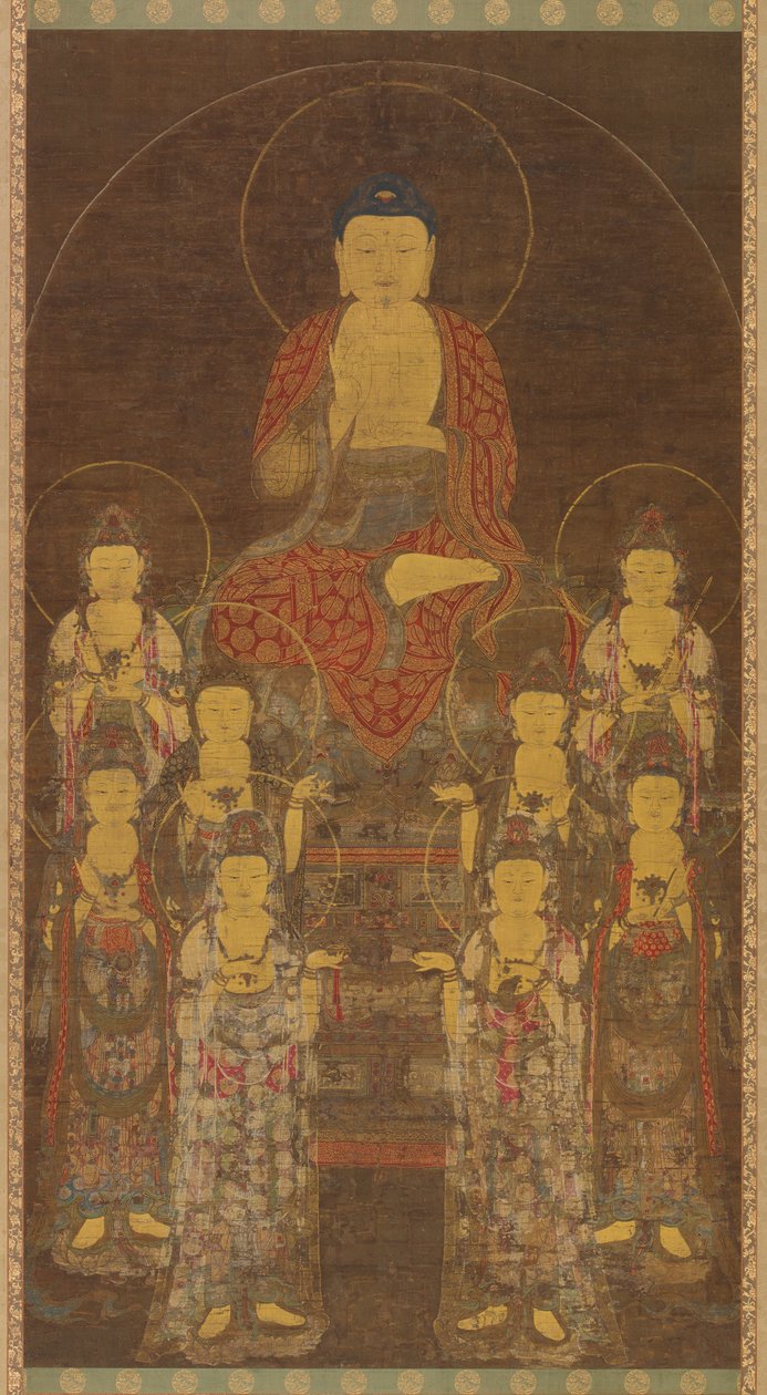 阿弥陀佛（阿弥陀）和八大菩萨 作者 未知艺术家