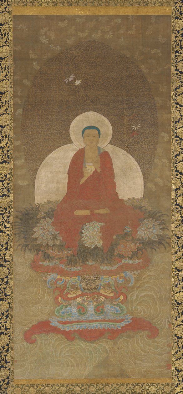 库萨草垫上的佛祖宝座 作者 未知艺术家