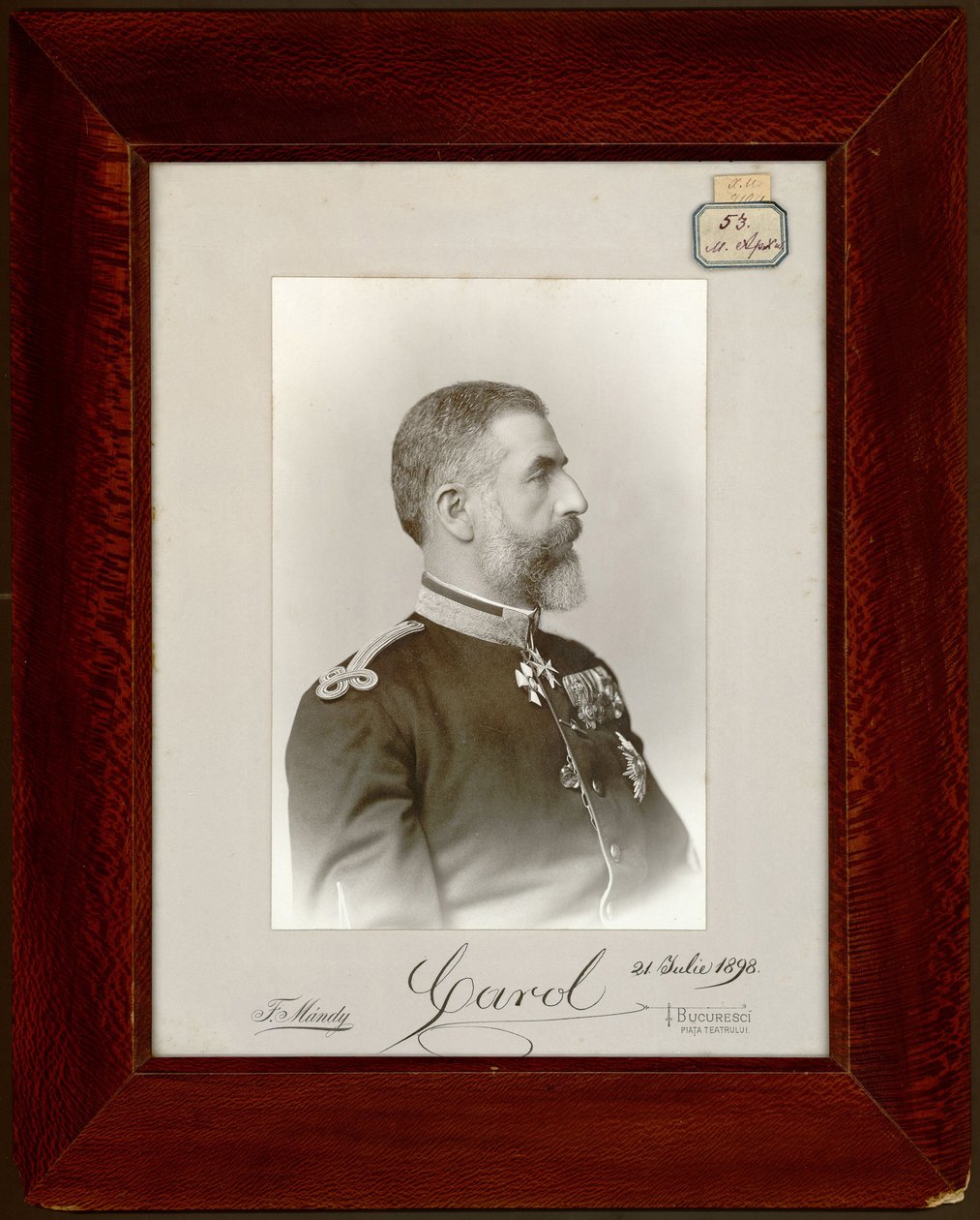 Carol Ier ou Charles Ier - Portrait of the King Carol I of Romania (1839-1914), Anonymous. Silver Gelatin Photography 作者 未知艺术家
