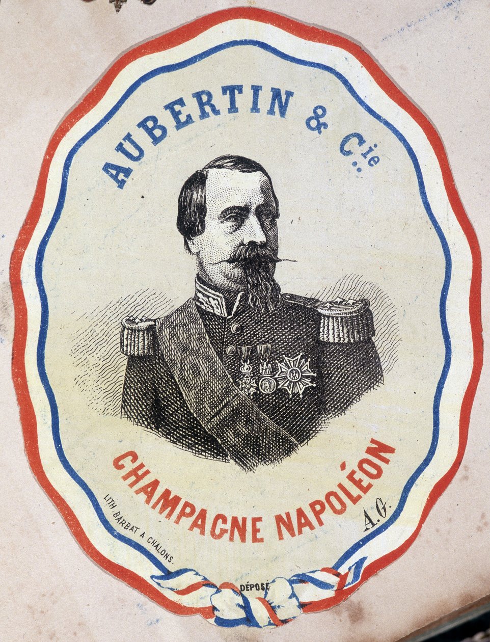 Champagne Napoleon - Aubertin & Cie.(拿破仑三世的画像) 作者 未知艺术家