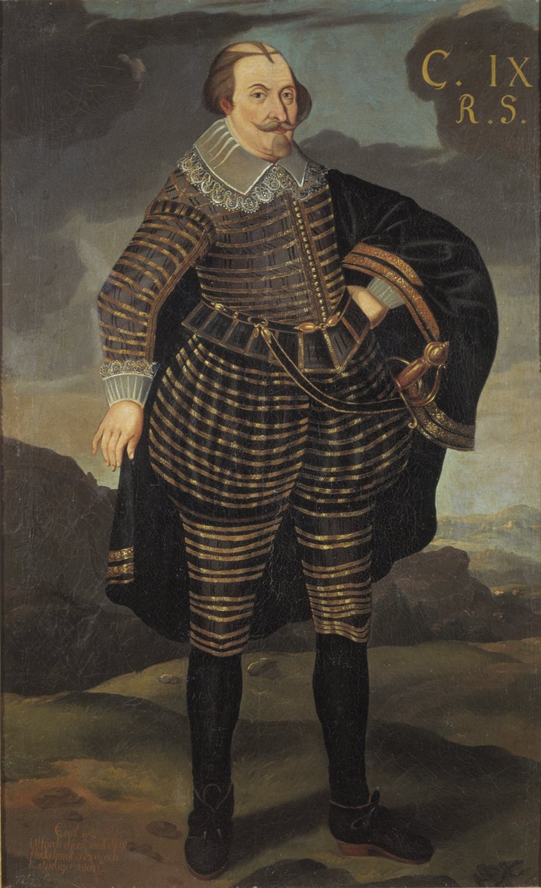 Charles IX roi de Suede - 瑞典国王查理九世（1550-1611）的肖像，匿名。 布面油画。 尺寸：195x120 厘米。 斯德哥尔摩国家博物馆 作者 未知艺术家