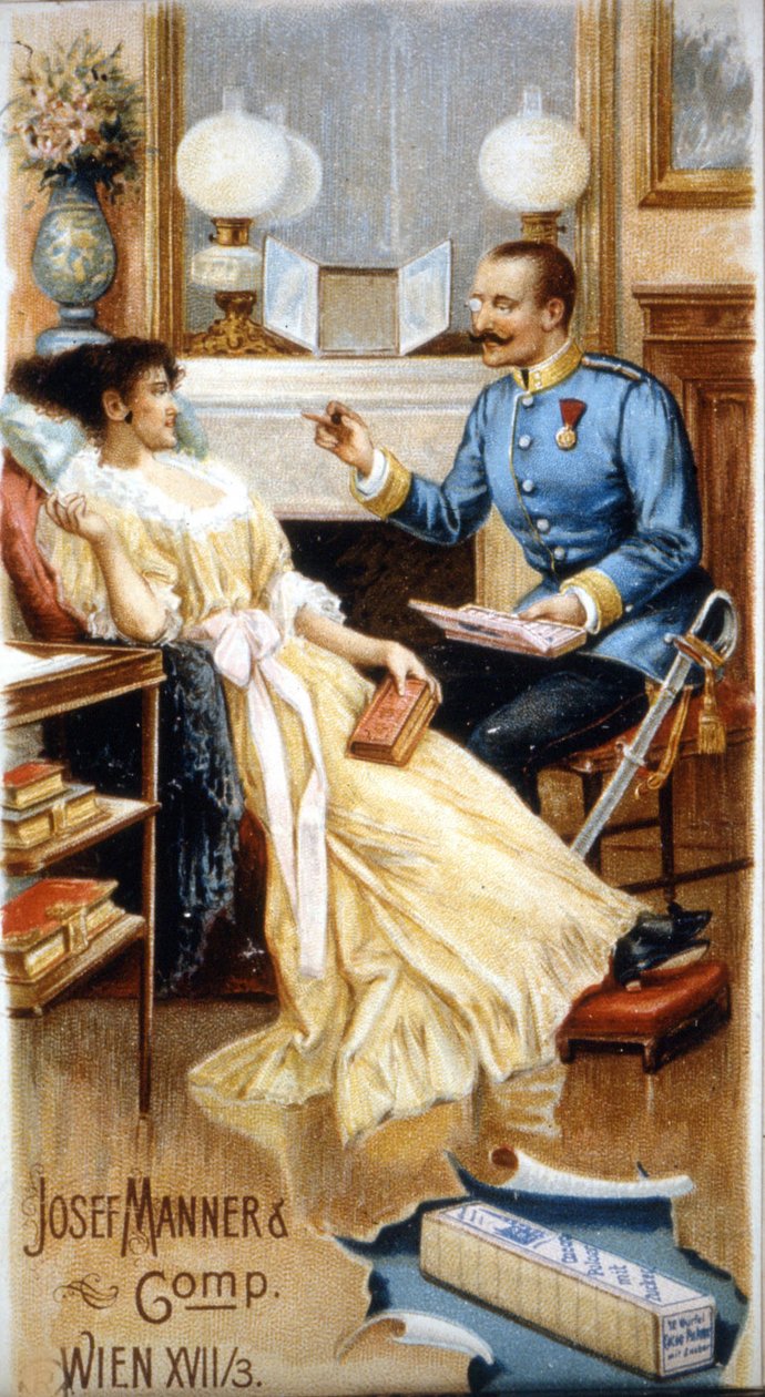Chocolate advertisement “” Josef Manner & Gomp, Vienna””. 作者 未知艺术家