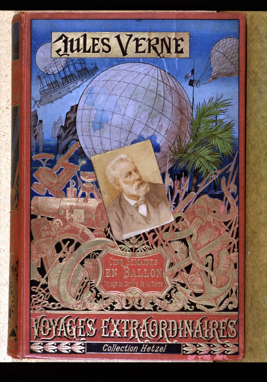 冠状病毒 儒勒·凡尔纳 (Jules Verne) 编着的“非凡航程：气球和航程中心的五周”一书的摘录。 黑策尔 作者 未知艺术家