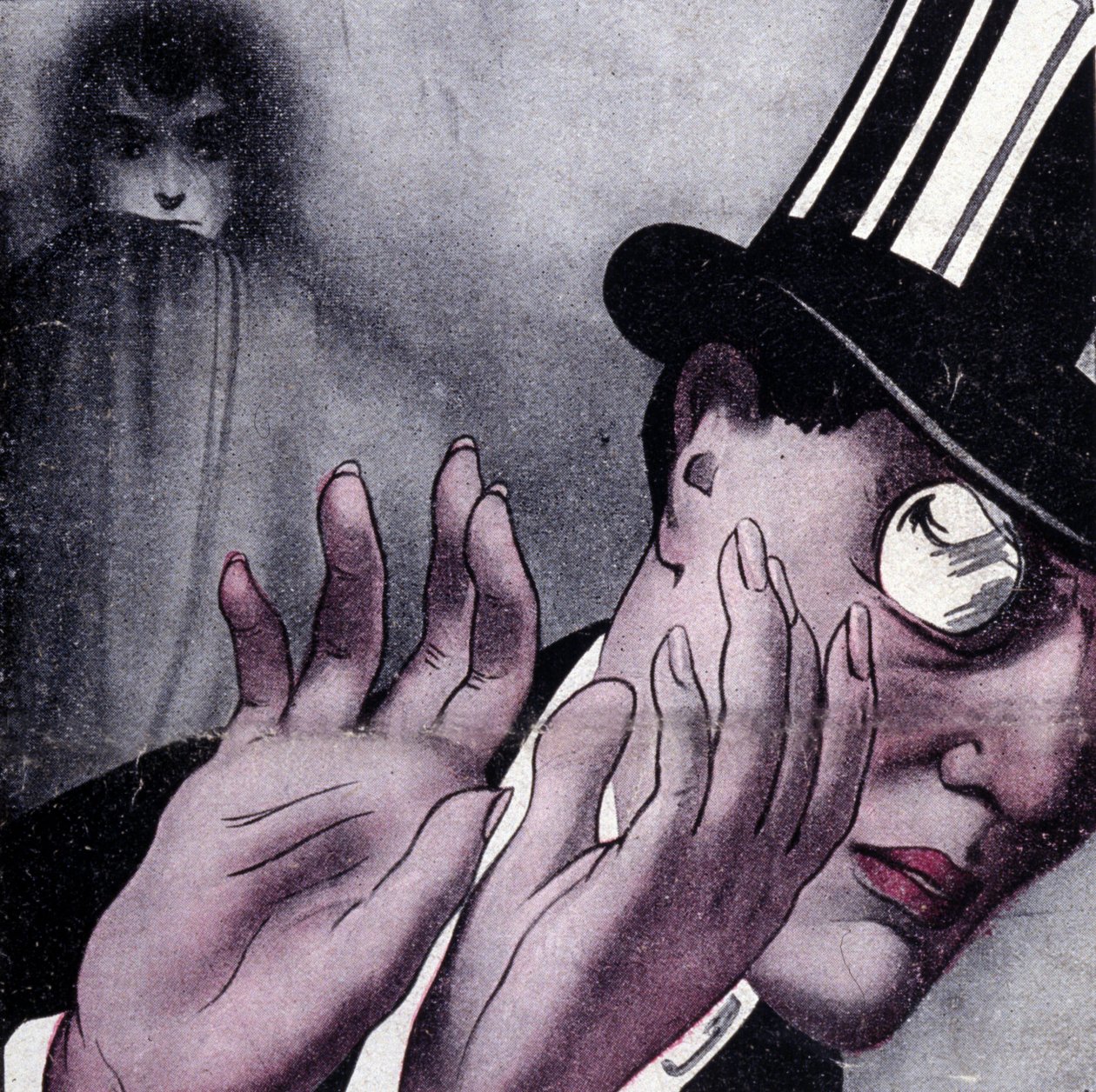 Maurice Leblanc (1864 - 1941) 的“Arsène Lupin 的三项罪行”的封面。 作者 未知艺术家