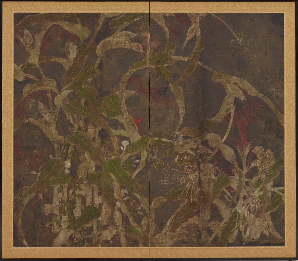玉米和牵牛花 作者 未知艺术家