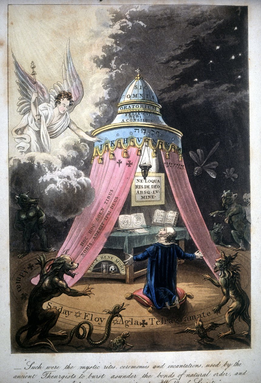 Cérémonie magique. Livre de 1825. Bibl. Morando, Milan. 作者 未知艺术家