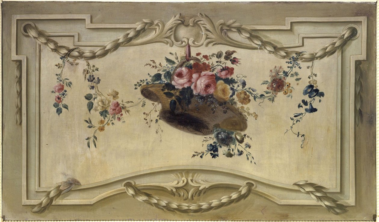 门套：花篮，1769 年至 1789 年（布面油画） 作者 未知艺术家