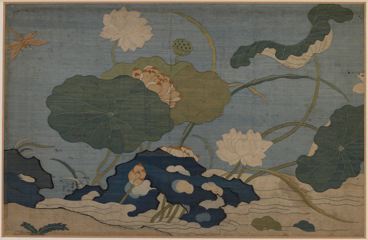 蜻蜓和荷花 作者 未知艺术家