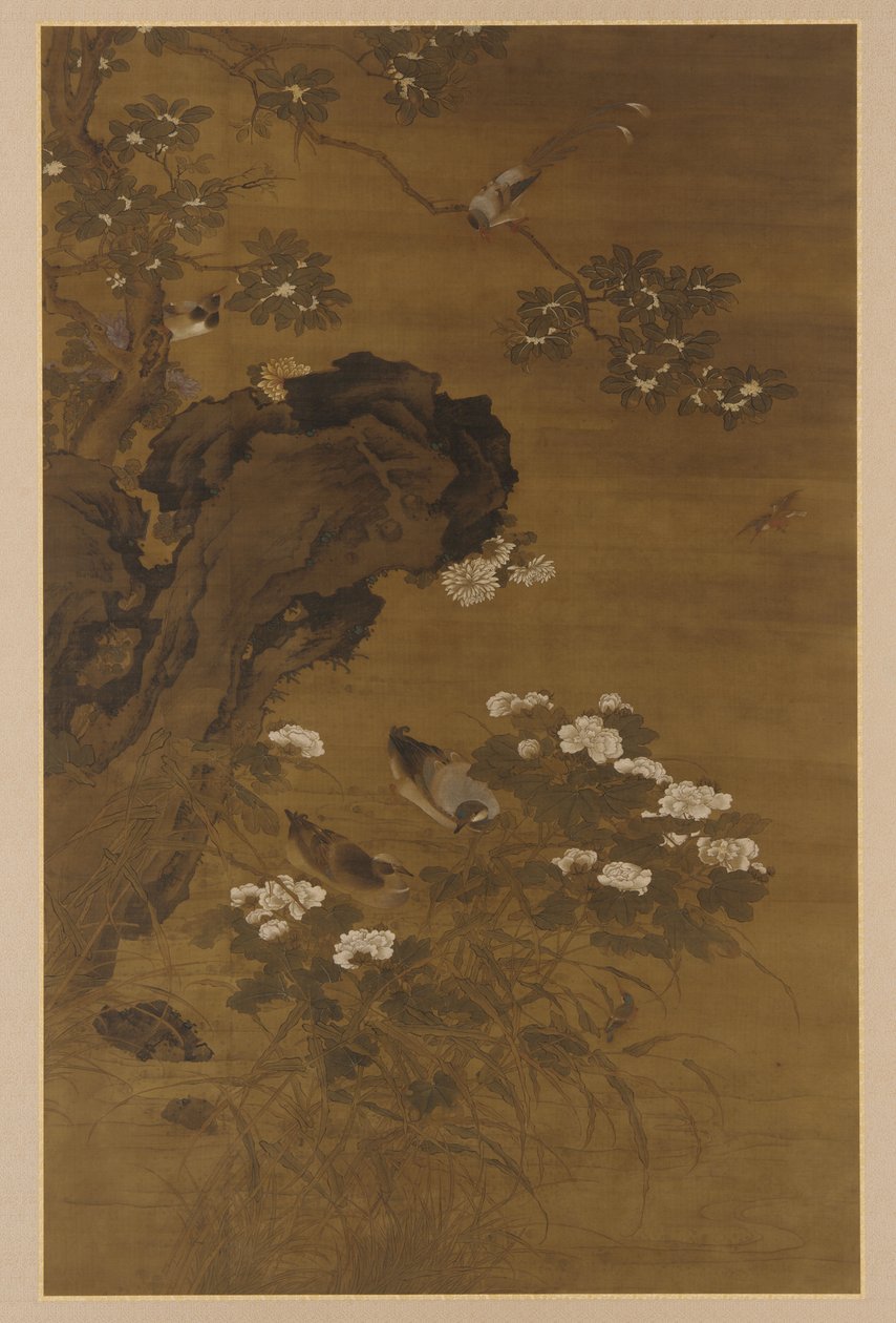 秋溪上的鸭子 作者 未知艺术家