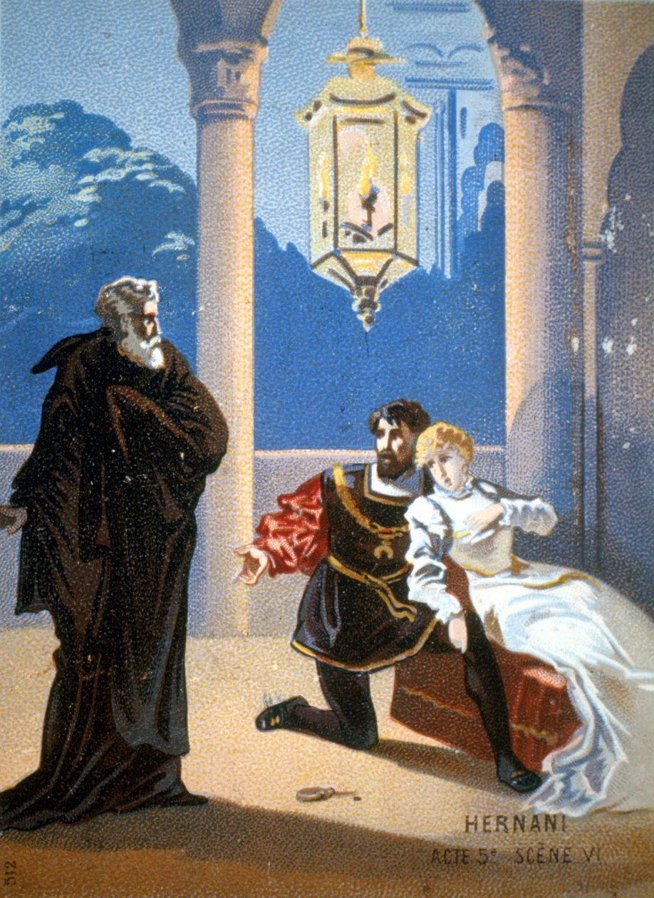 Ernani de Giuseppe Verdi，第五幕，第六场。 作者 未知艺术家