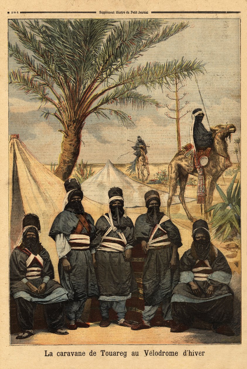 途锐车队在冬季赛车场的展览。 雕刻在“”Le petit journal”” 4/06/1894。 塞尔瓦的收藏。 作者 未知艺术家