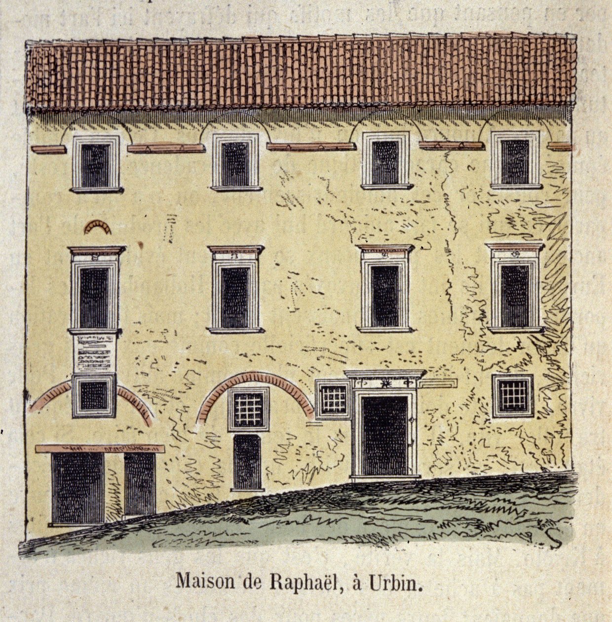 画家拉斐尔（Raffaello Santi）（1483 - 1520）在意大利乌尔宾居住的房屋外墙。 作者 未知艺术家