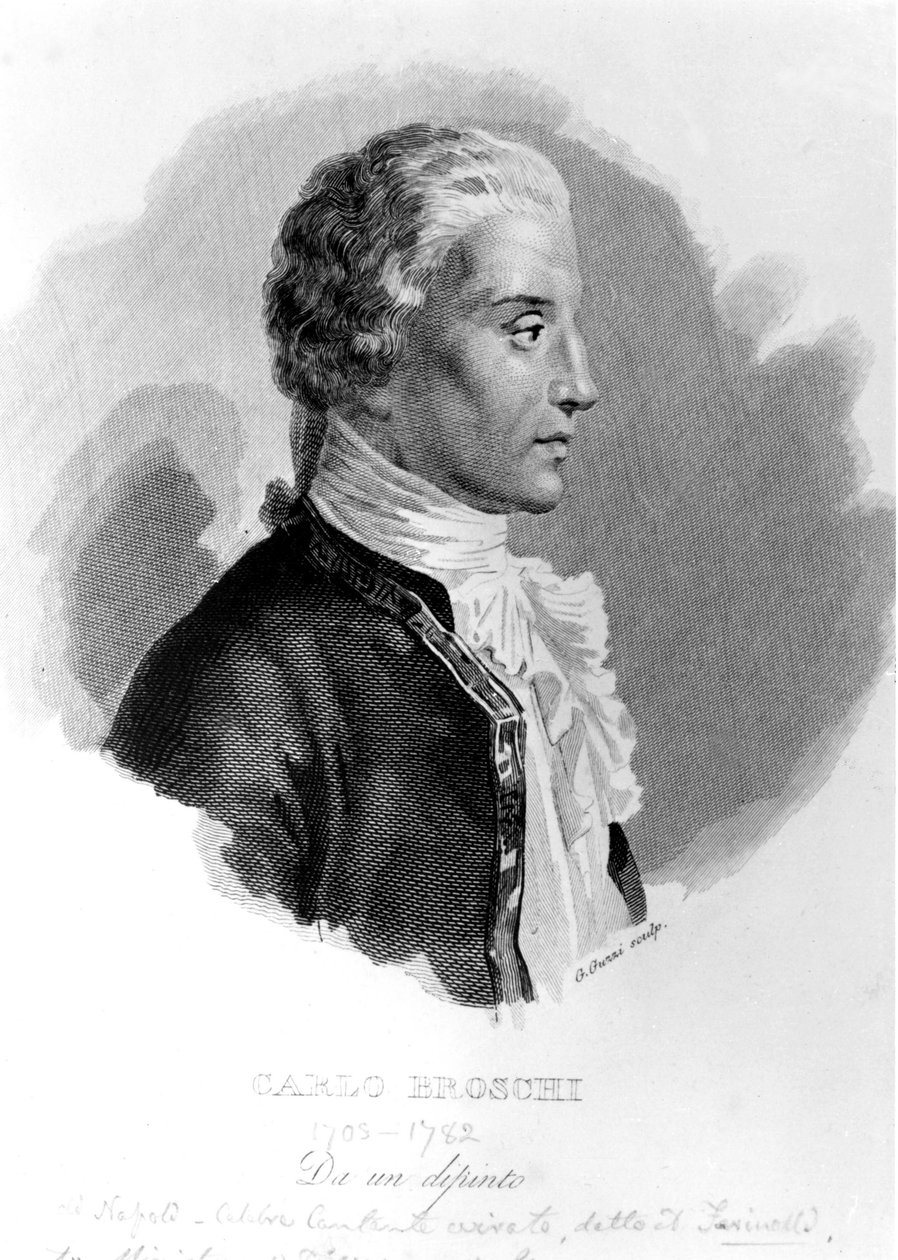 法里内利（Carlo Broschi, dit; 1705 - 1782）。 作者 未知艺术家