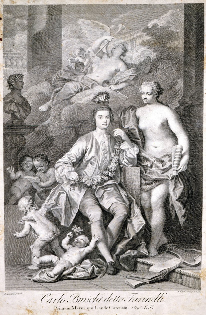 Farinelli (Carlo Broschi, dit; 1705 - 1782)。 作者 未知艺术家