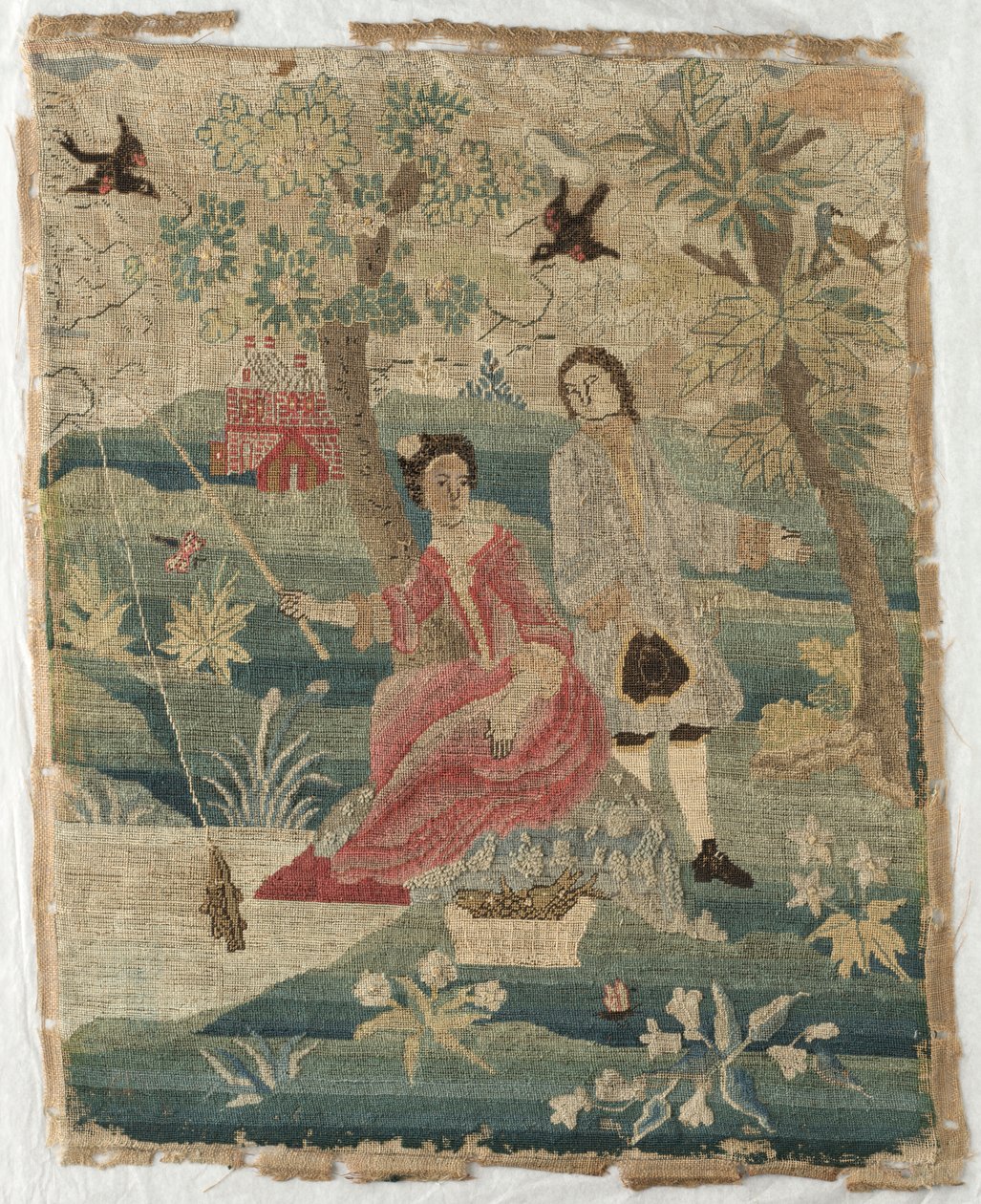 "钓鱼女士" 作者 未知艺术家