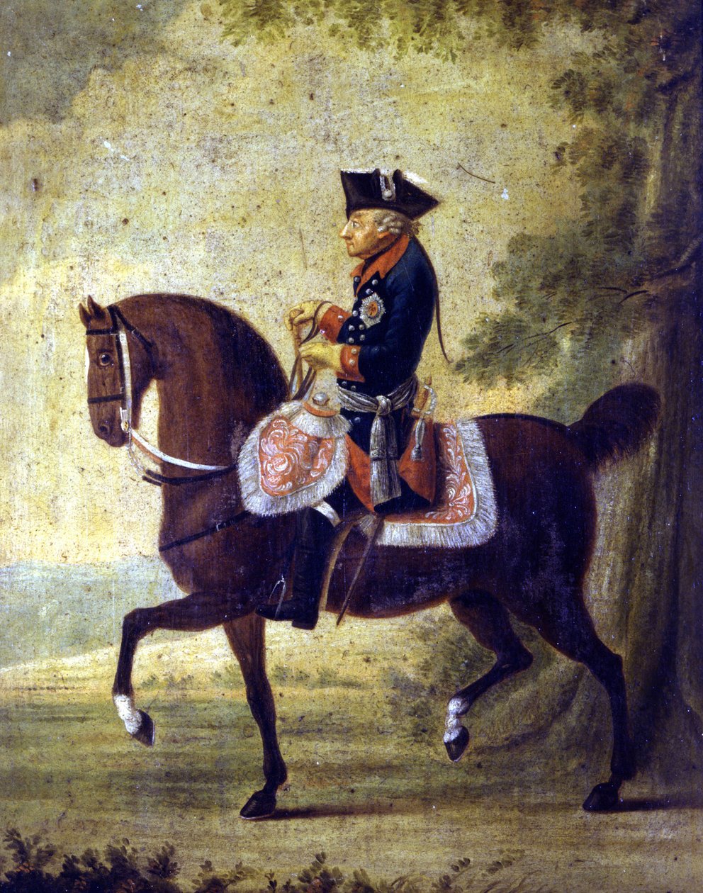 普鲁士国王腓特烈大帝 (1712 - 1786)。 画框底部写着“”...柏林1776. Museo del Risorgimento。 米兰 作者 未知艺术家
