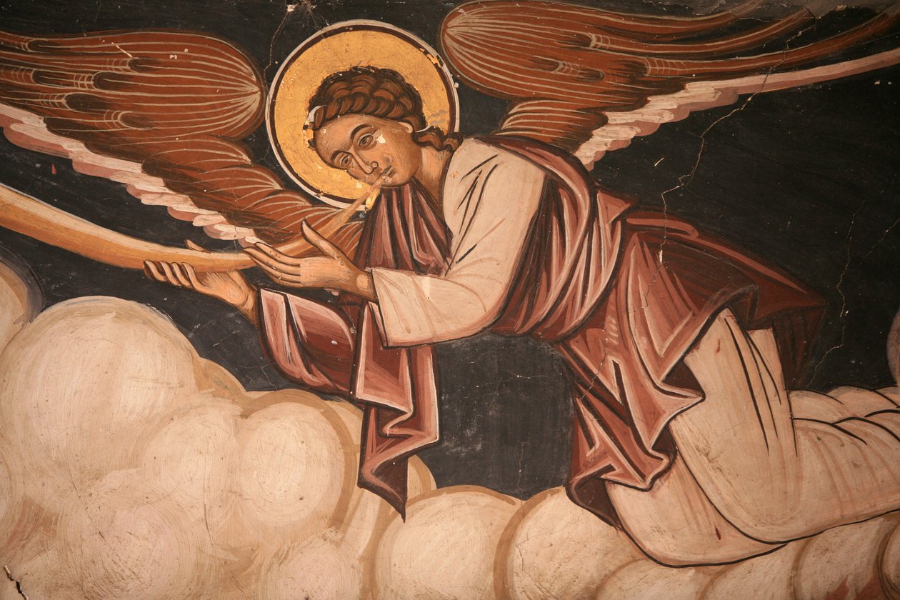 希腊阿托斯山 Koutloumousiou 修道院教堂壁画，2006 年（照片） 作者 未知艺术家