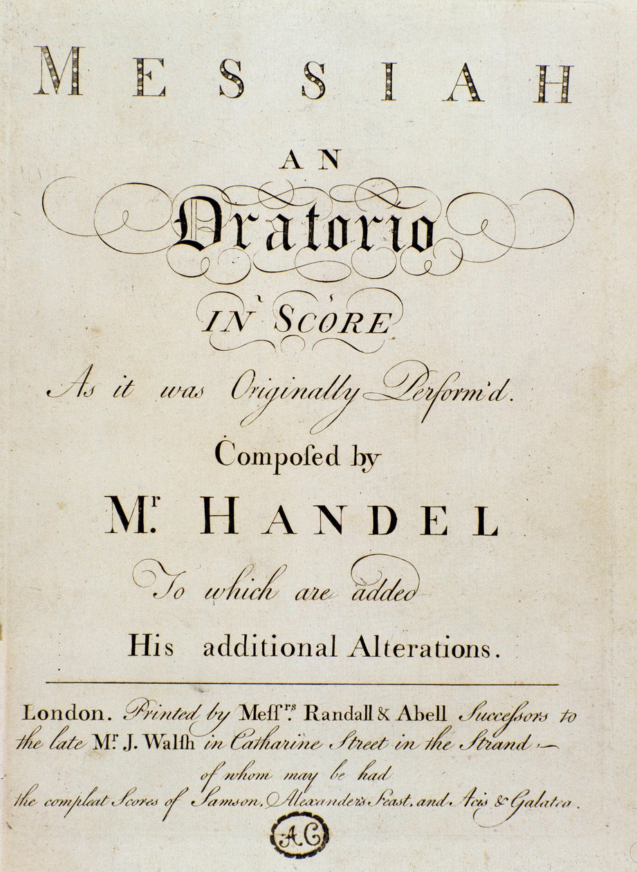 Frontispice of the score 