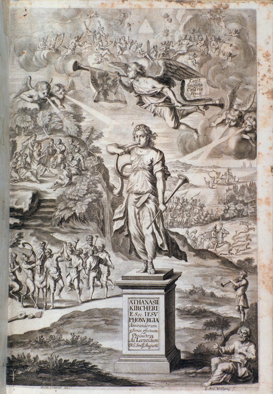 Phonurgia nova》（1673年）的封面插图 作者 未知艺术家
