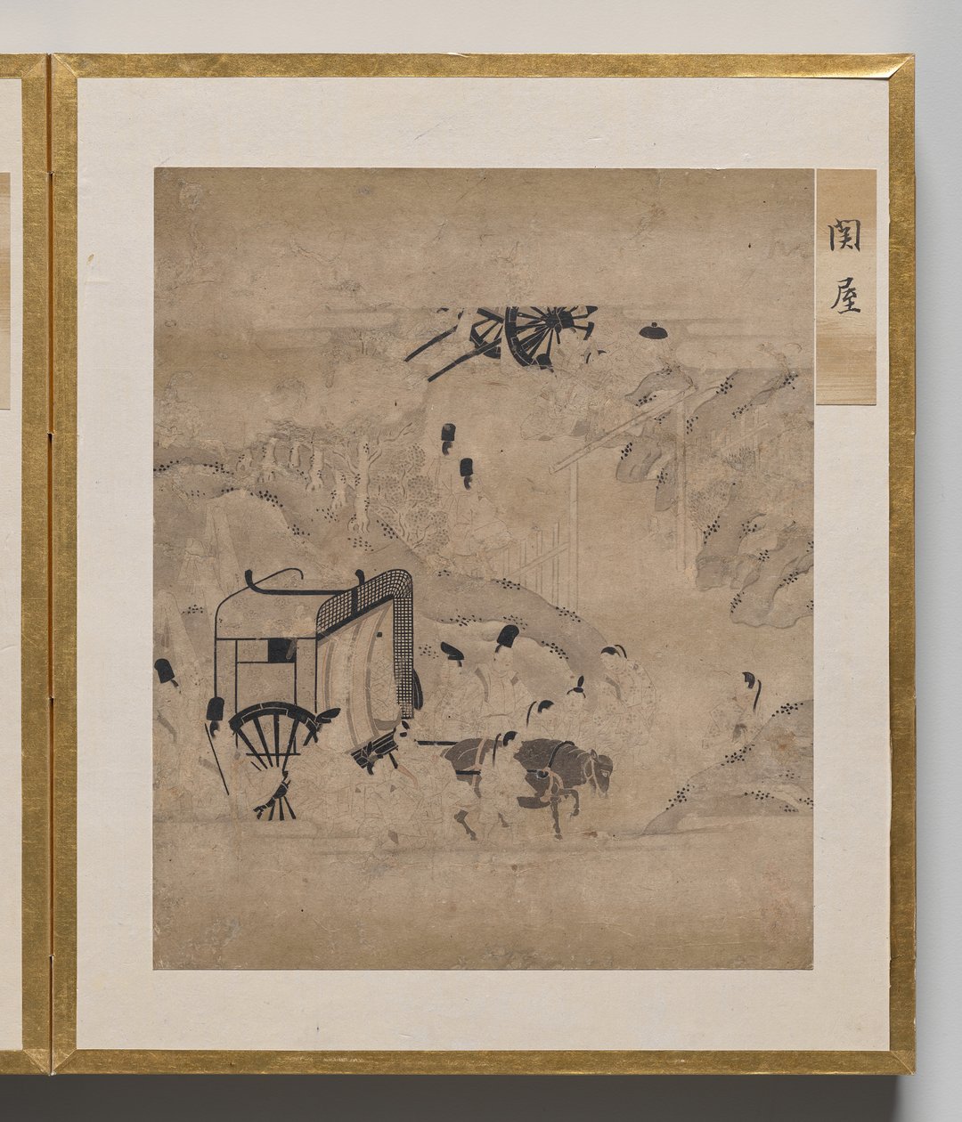 源氏物语插图集》中的门楼 作者 未知艺术家