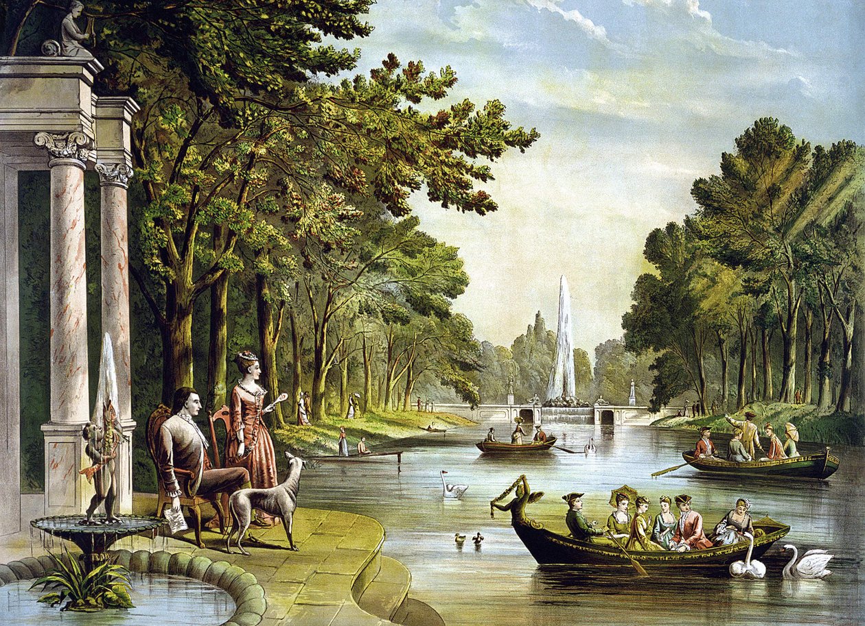 拉法耶特（Lafayette）将军（1757 - 1834）在他的夏日住所。 作者 未知艺术家