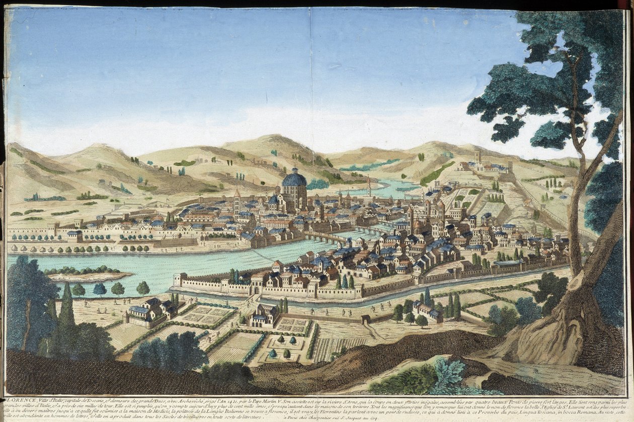 General view of Florence - engraving 作者 未知艺术家